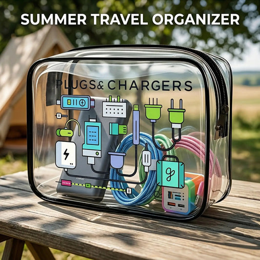Clear Waterproof Travel Electronics Organizer Pouch