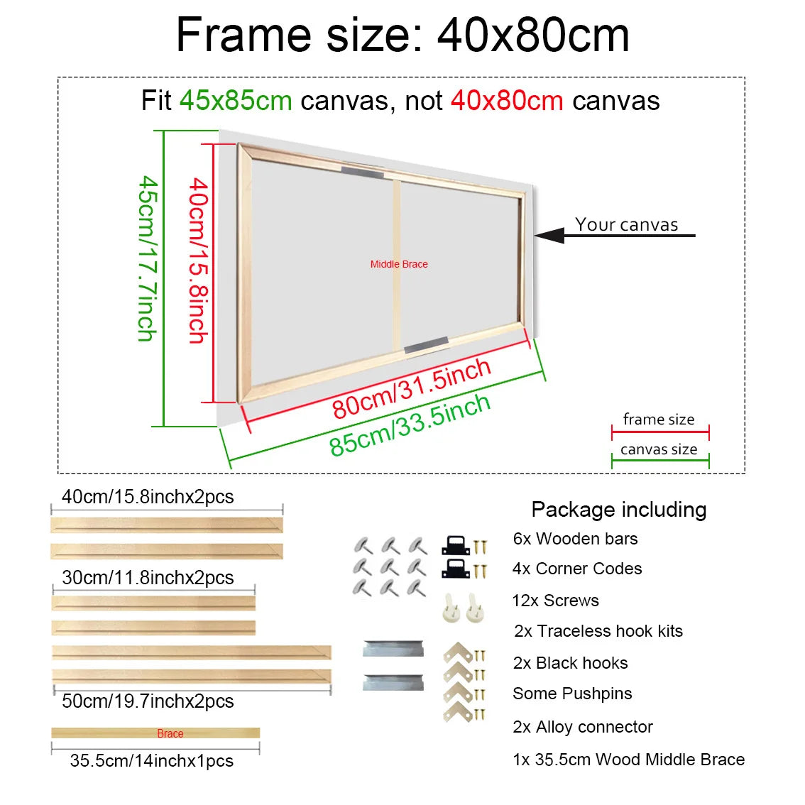 Wooden Canvas Frame for Paintings & Photos