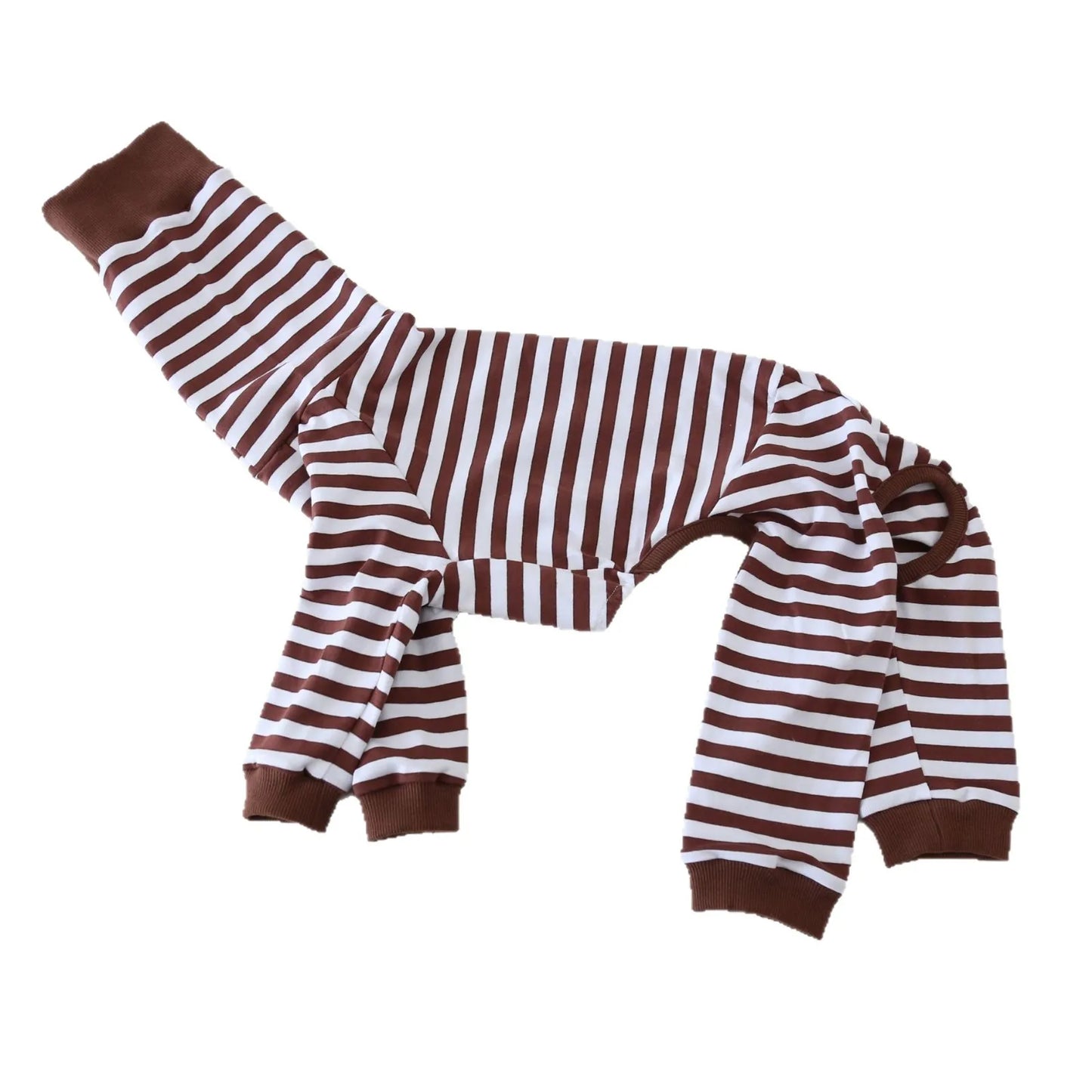 Striped Cotton Dog Pajamas for Italian Greyhounds & Whippets