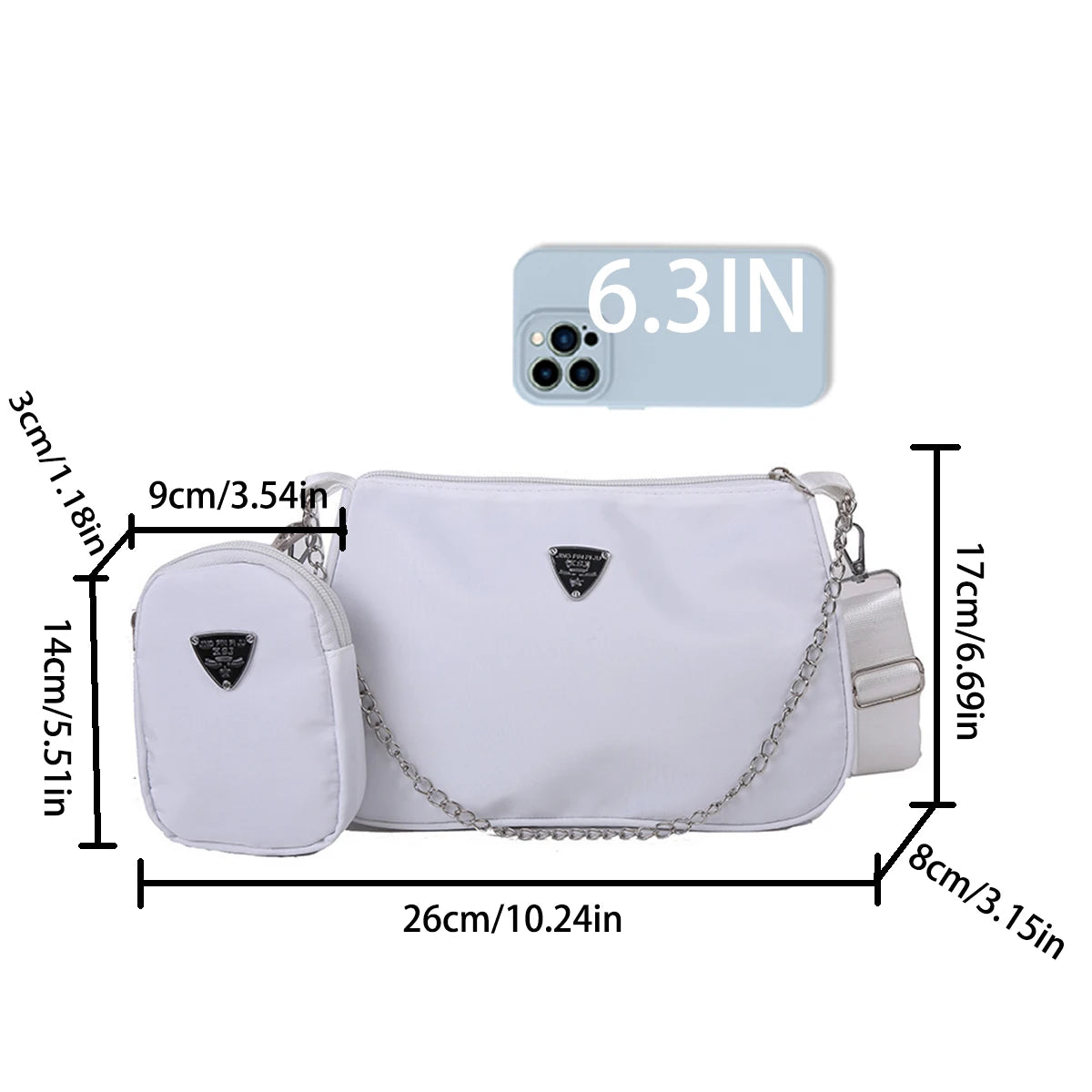 Nylon Crossbody Shoulder Bag Set