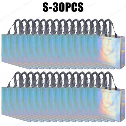Large Capacity Reusable Holographic Shopper Bag