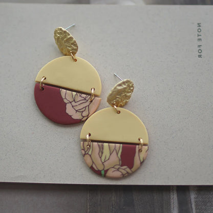 Art Floral Pattern Earrings