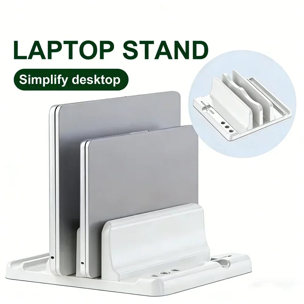 Space-Saving Desktop Laptop Holder for Office & Home