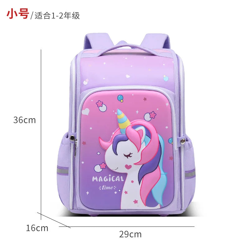 Girls Cartoon Heart School Backpack