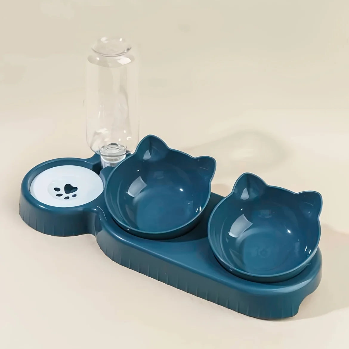 3-in-1 Cat Feeding & Water Station