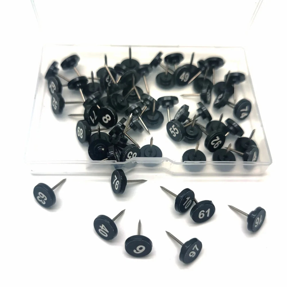 Numbered Round Push Pins for Bulletin Boards