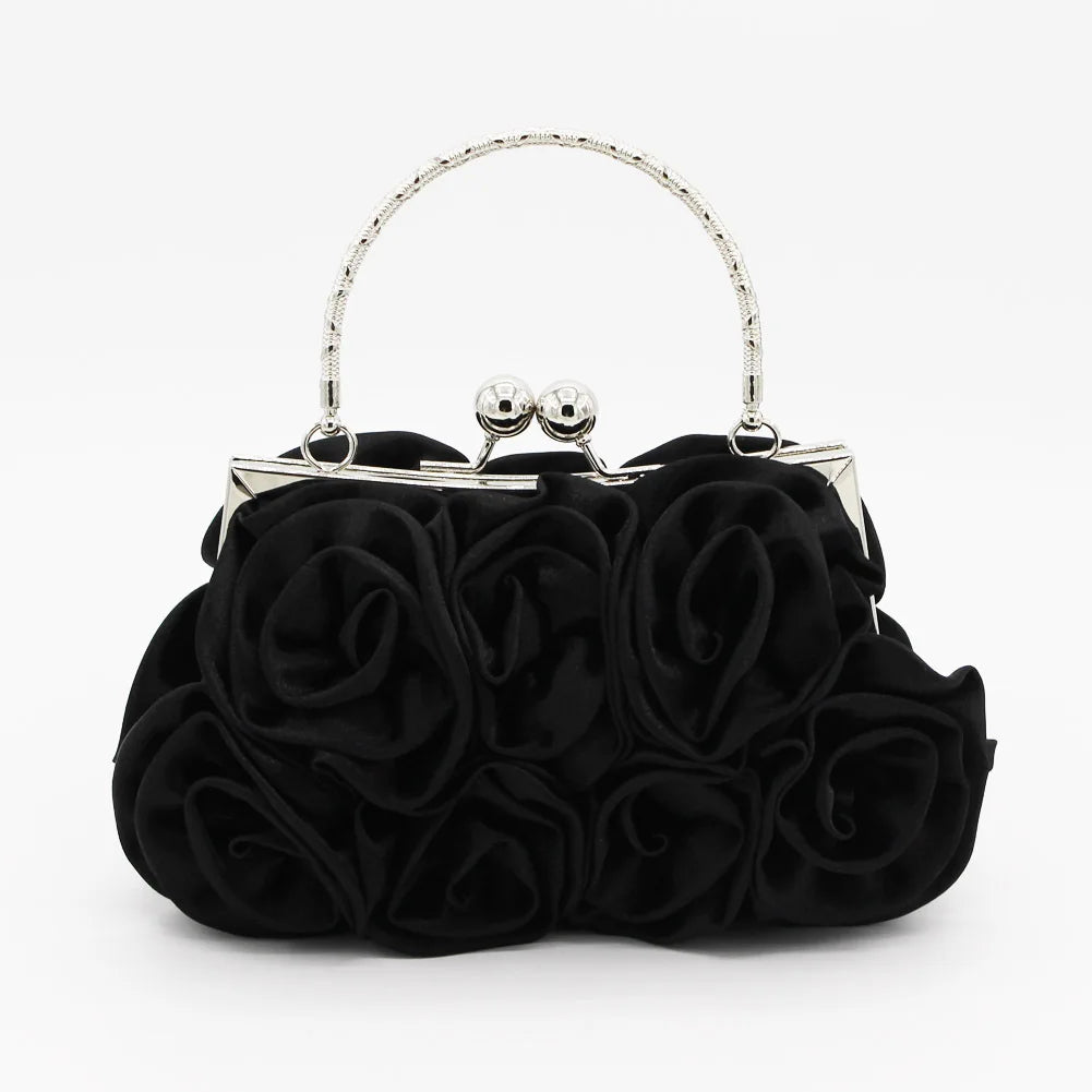 Rose Flower Evening Clutch Bag