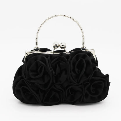 Rose Flower Evening Clutch Bag