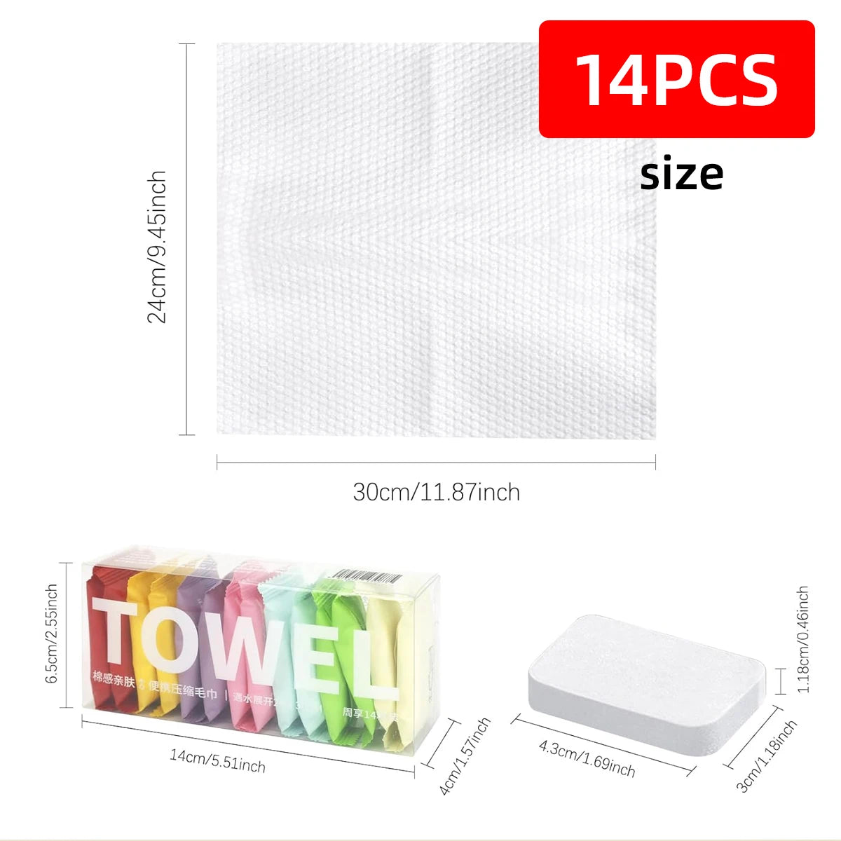 Compressed Cotton Travel Towels Set