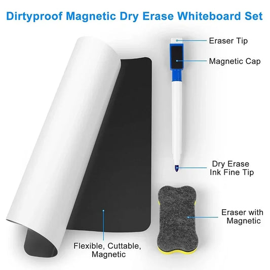 A4 Magnetic Dry Erase Whiteboard for Refrigerator