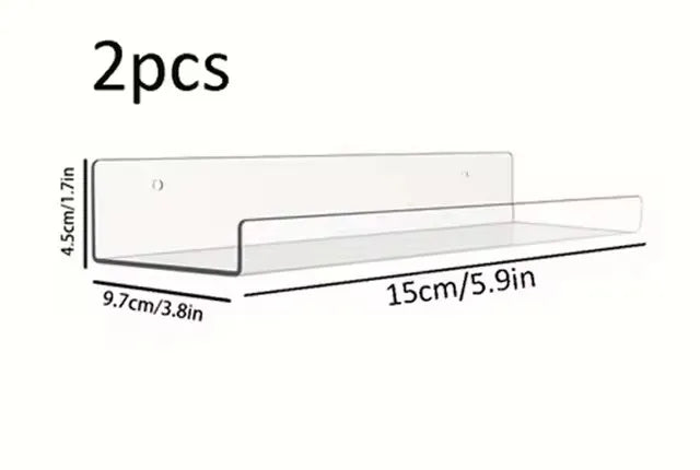 Clear Acrylic Floating Wall Shelf Set