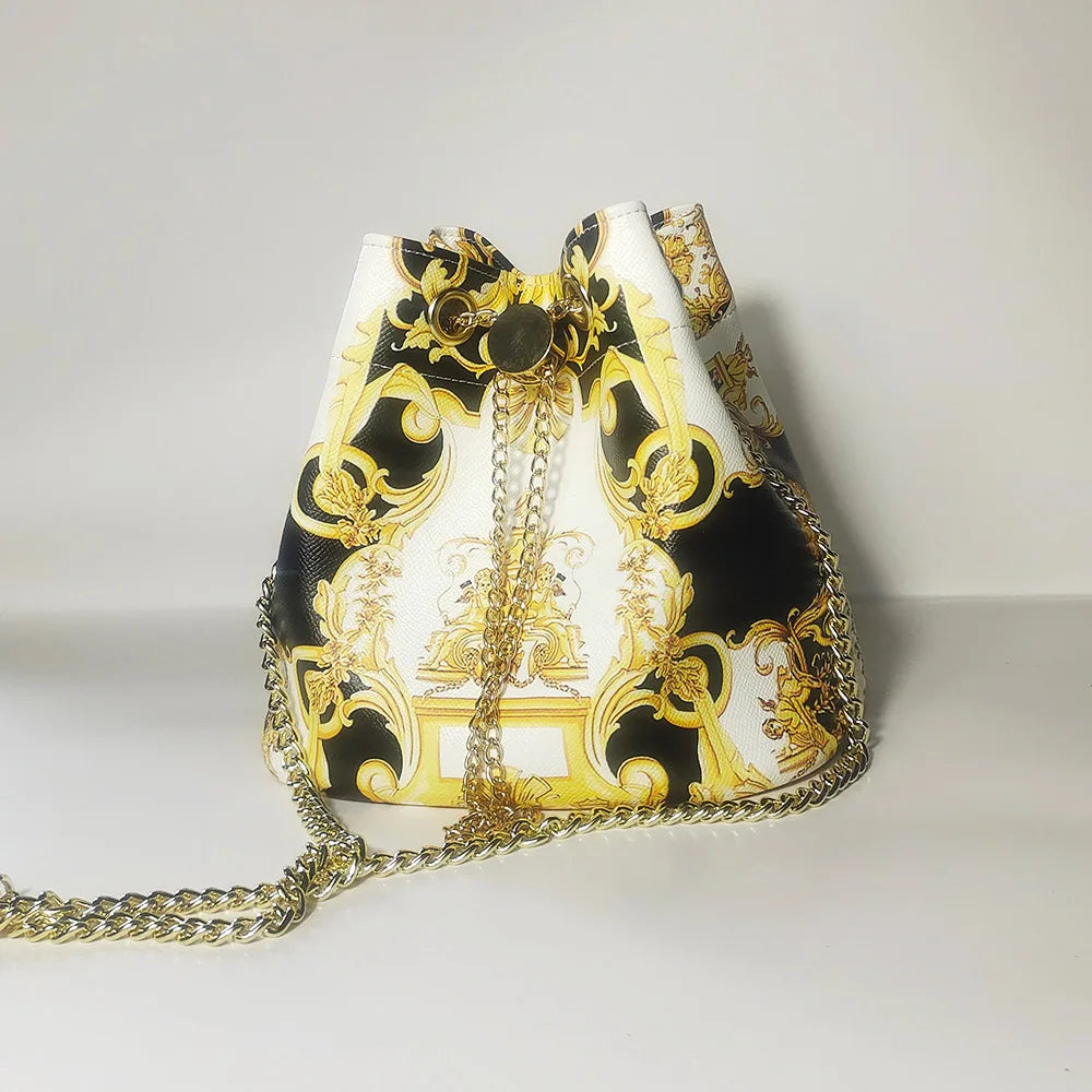 Women’s Bucket Crossbody Bag – Large Capacity Chain Shoulder Bag
