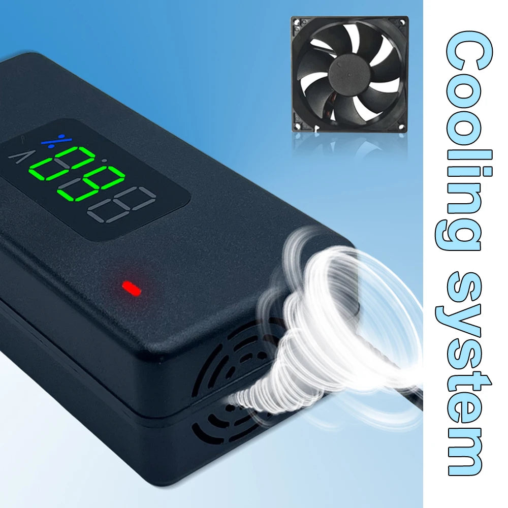 Smart Lithium Battery Charger with LED Display