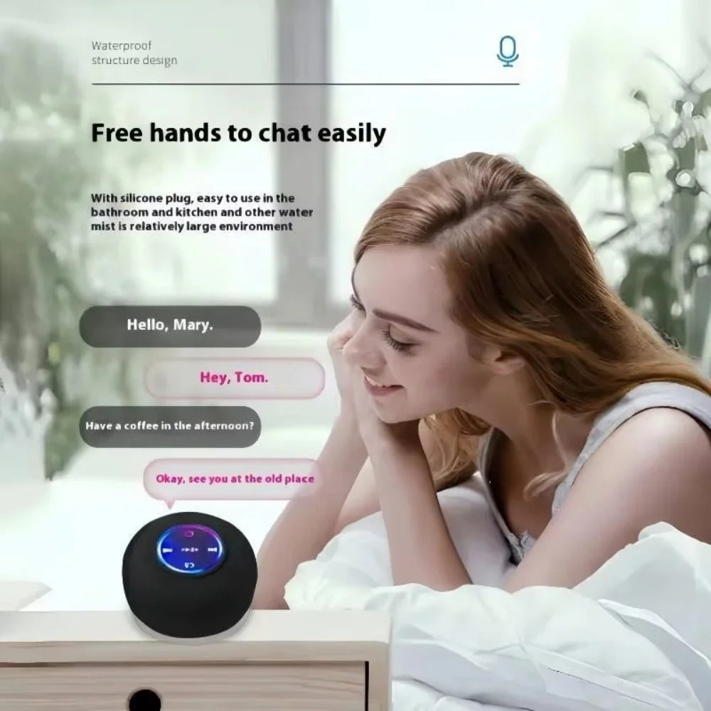 Mini Waterproof Bluetooth Speaker with Suction Cup