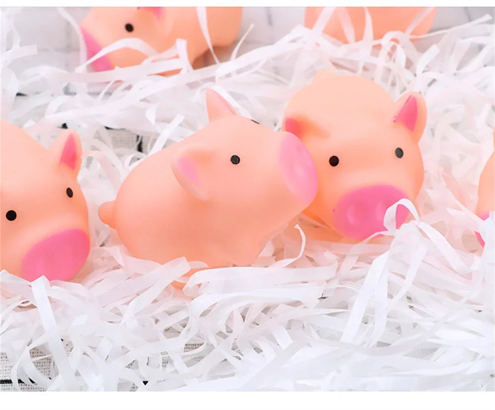 Mini Squeaky Pig Dog Toy Set