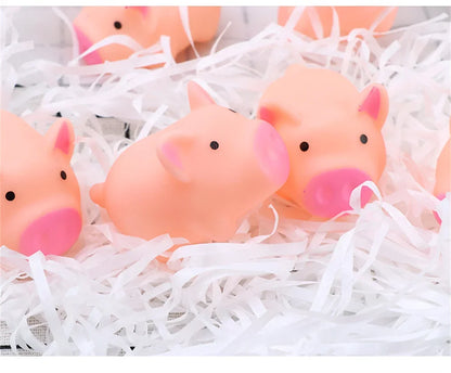 Mini Squeaky Pig Dog Toy Set