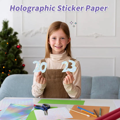A4 Diamond Holographic Vinyl Sticker Paper