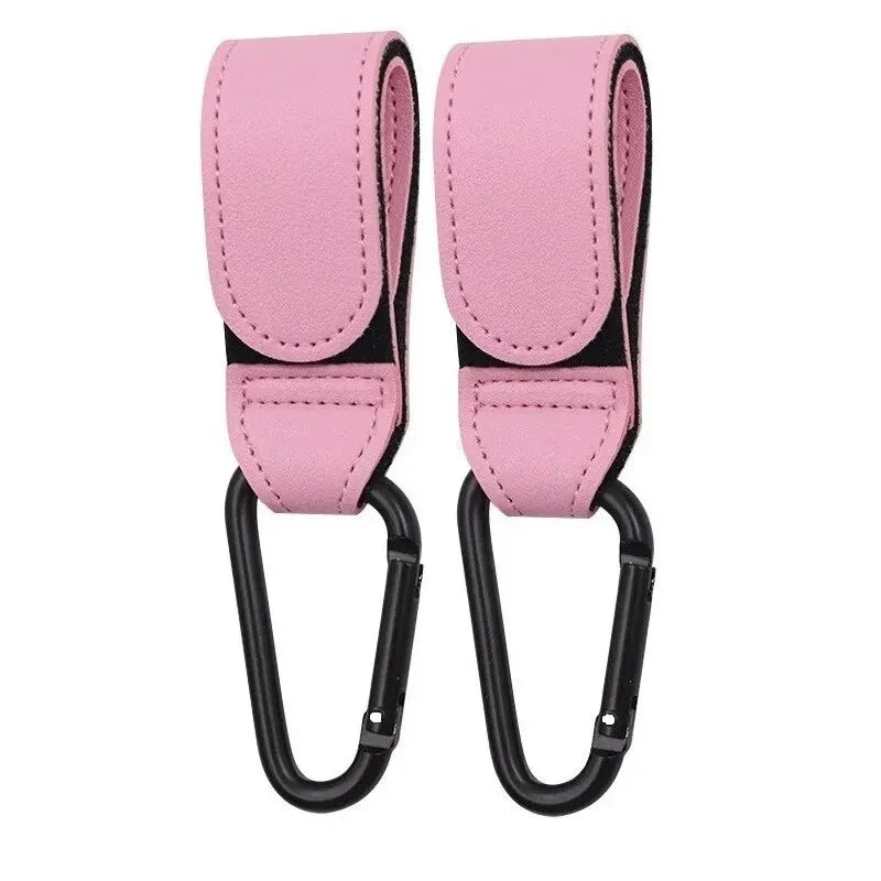 Leather Stroller Hook Set