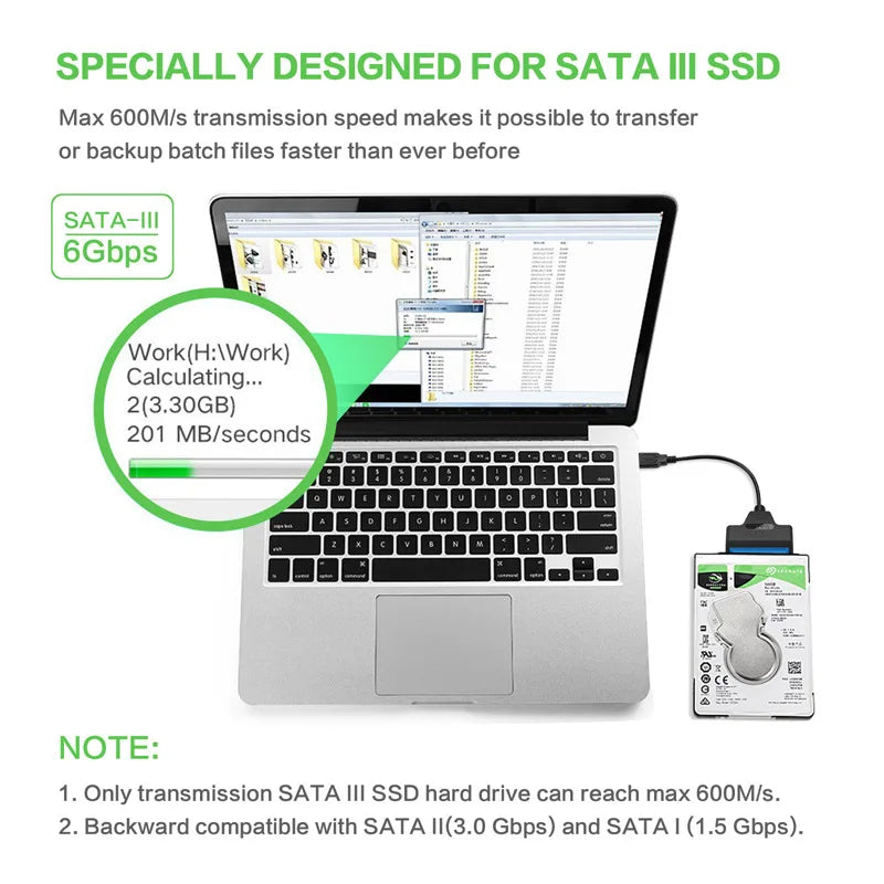 SATA to USB 3.0 Hard Drive Adapter Cable