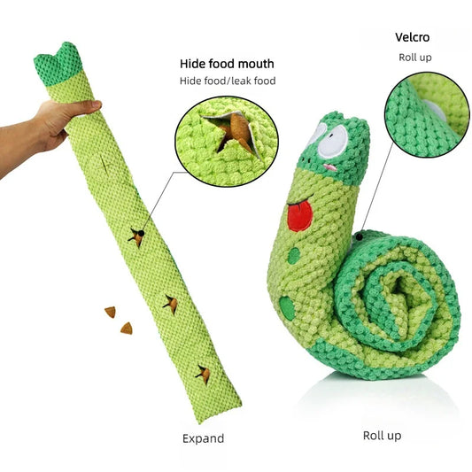 Interactive Snail Dog Puzzle Feeder Toy