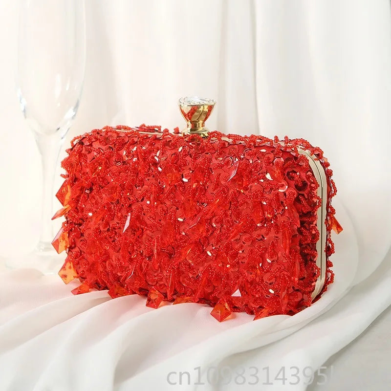 Handmade Beaded Evening Clutch Bag
