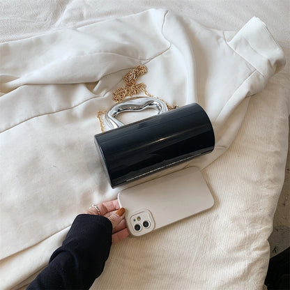 Golden Cylinder Evening Clutch