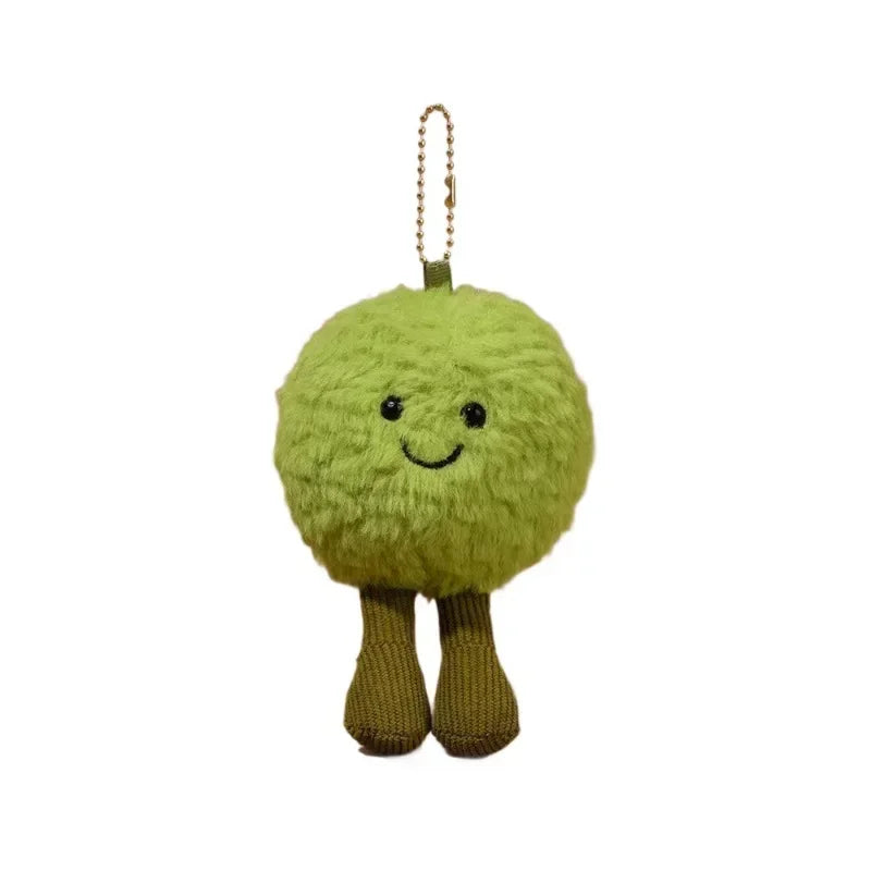 Cute Fruit & Vegetable Plush Keychain
