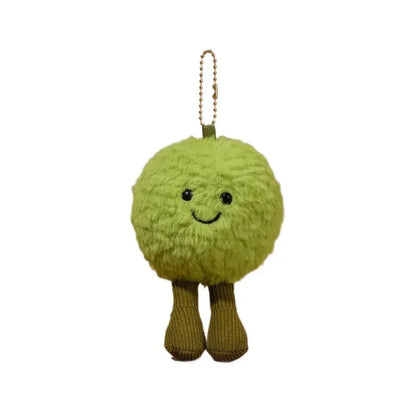 Cute Fruit & Vegetable Plush Keychain