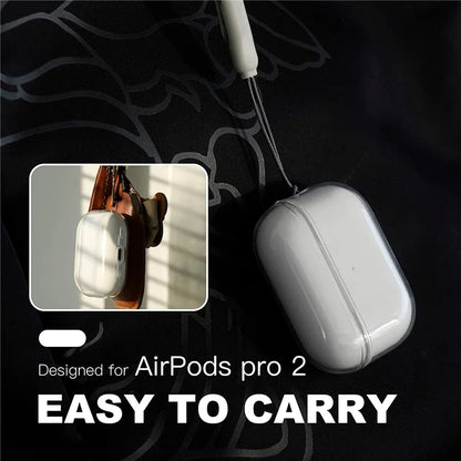 Clear TPU AirPods Protective Case with Lanyard
