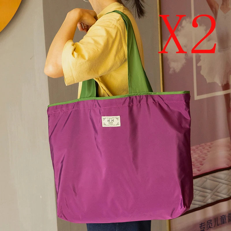 Foldable Drawstring Shopping Tote Bag