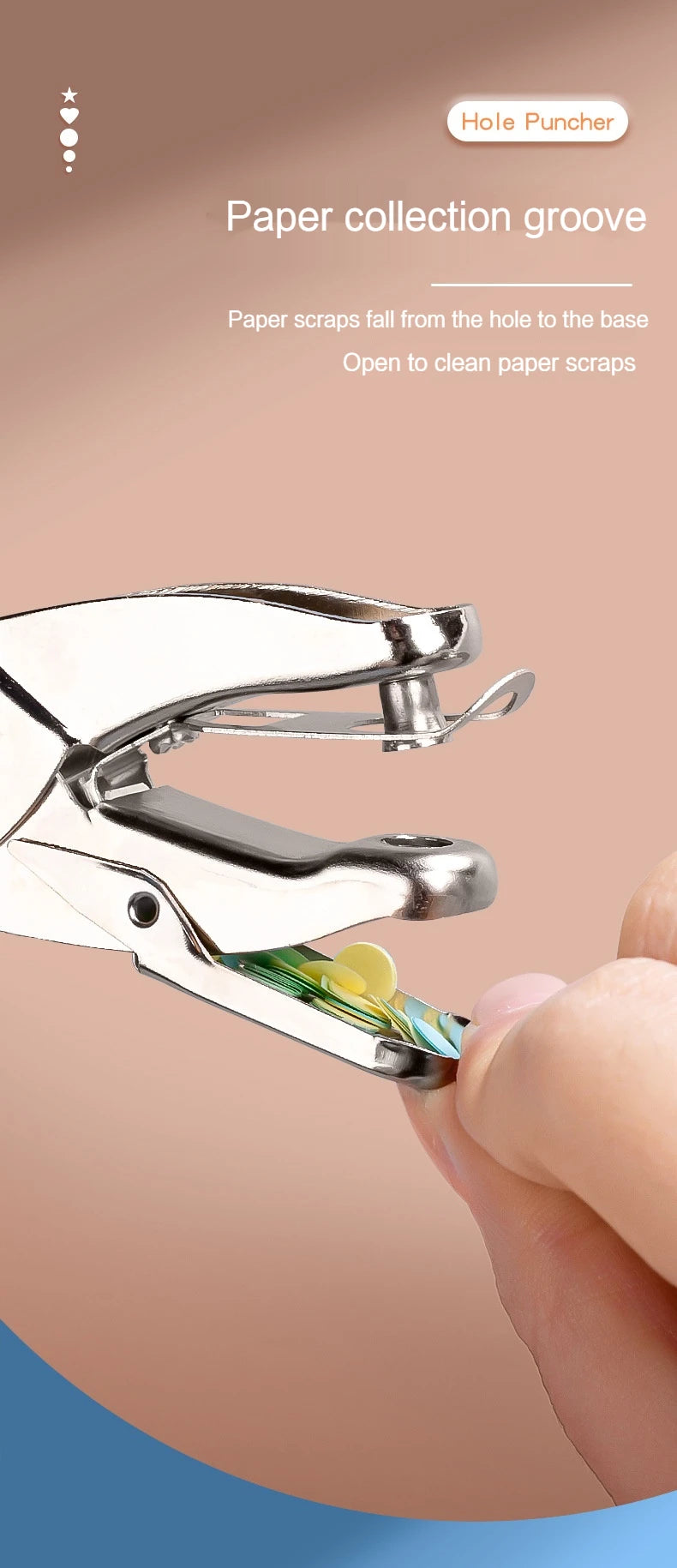 Handheld Single Hole Paper Punch