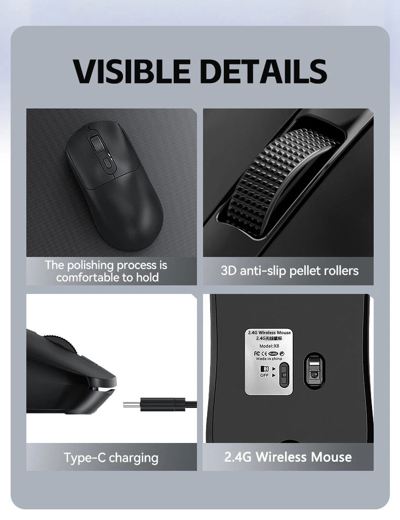 Warvank X8 Wireless Rechargeable Gaming Mouse