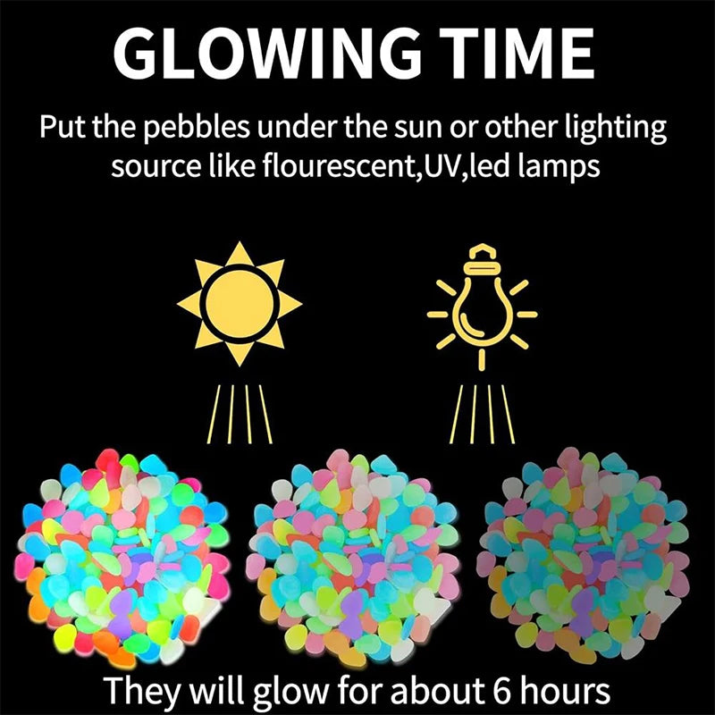 Glow-in-the-Dark Garden Pebbles