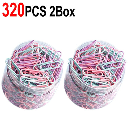 Pastel Metal Paper Clips Set