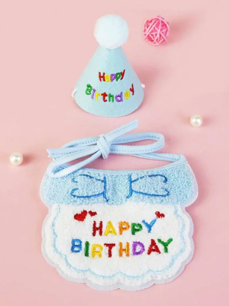 Pet Birthday Bandana & Party Hat Set