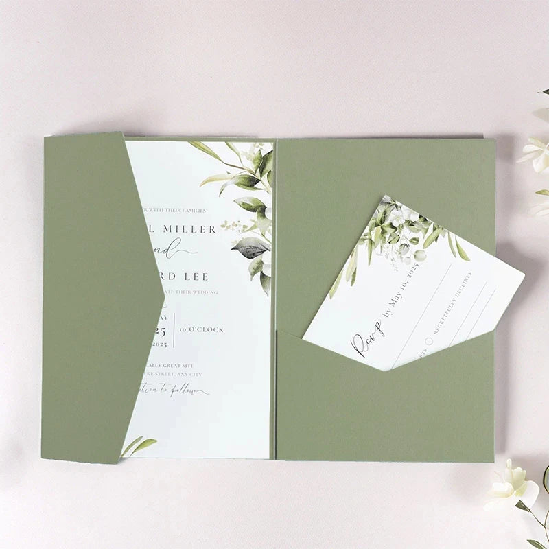 Premium 250g Green Invitation Envelopes
