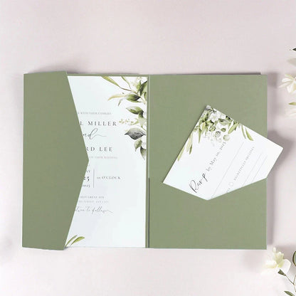 Premium 250g Green Invitation Envelopes