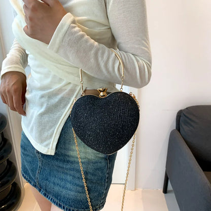 Heart Shape Evening Crossbody Bag