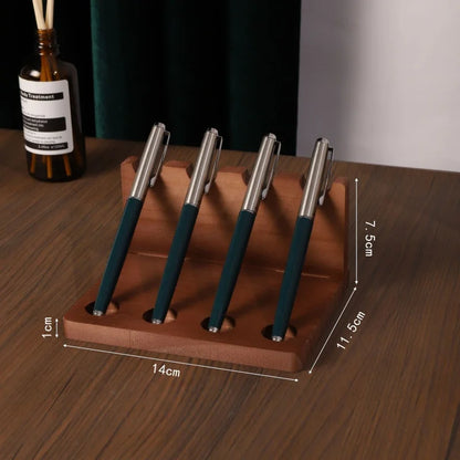 Walnut Wood Desk Organizer Stand