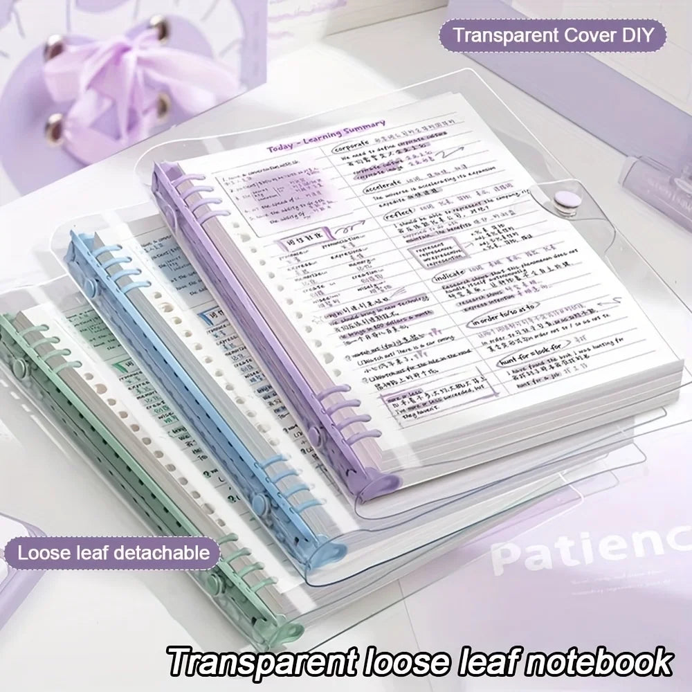 A5 Transparent PVC Binder Notebook