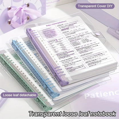 A5 Transparent PVC Binder Notebook