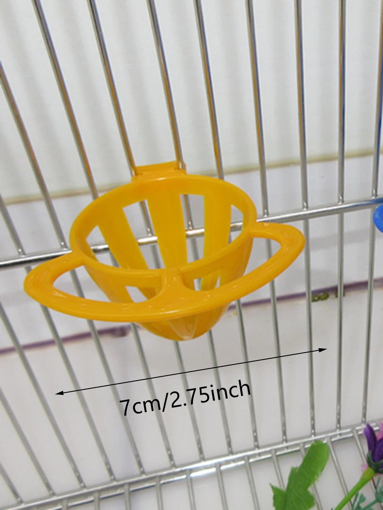 Plastic Bird Food Holder & Egg Feeding Basket for Bird Cages