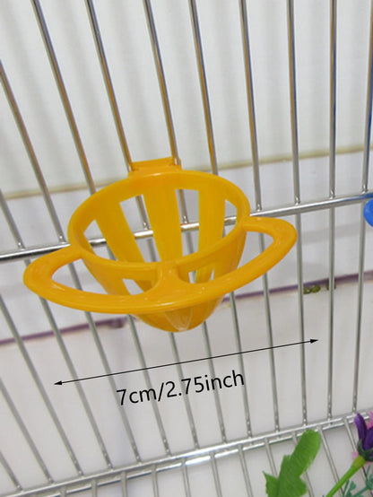 Plastic Bird Food Holder & Egg Feeding Basket for Bird Cages