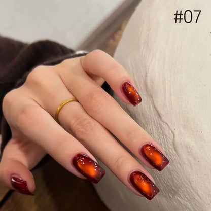 Brown Gold Cat Eye Gel Nail Polish