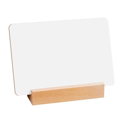 Desktop Dry Erase Memo Board with Wooden Stand