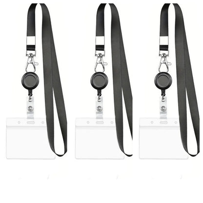 Retractable ID Card Holder Lanyard
