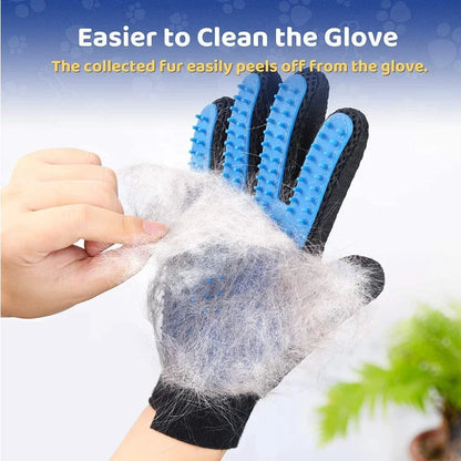 2-in-1 Pet Grooming Glove & De-Shedding Brush