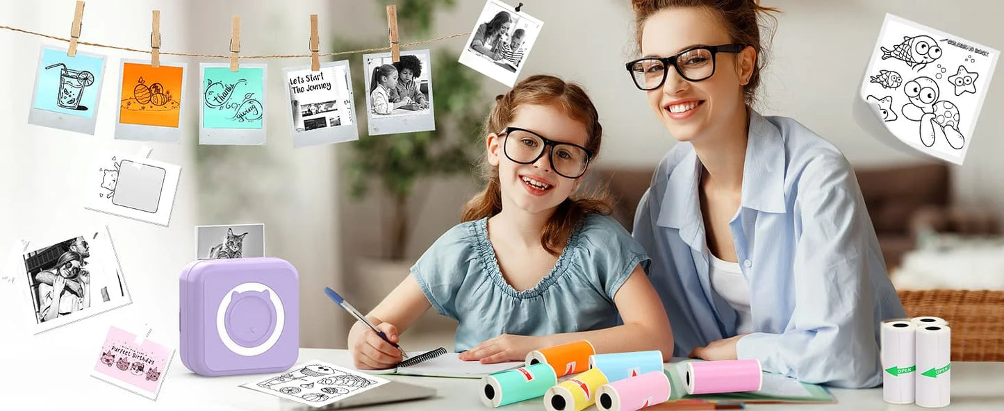 Self-Adhesive Thermal Sticker Paper Rolls for Mini Printers