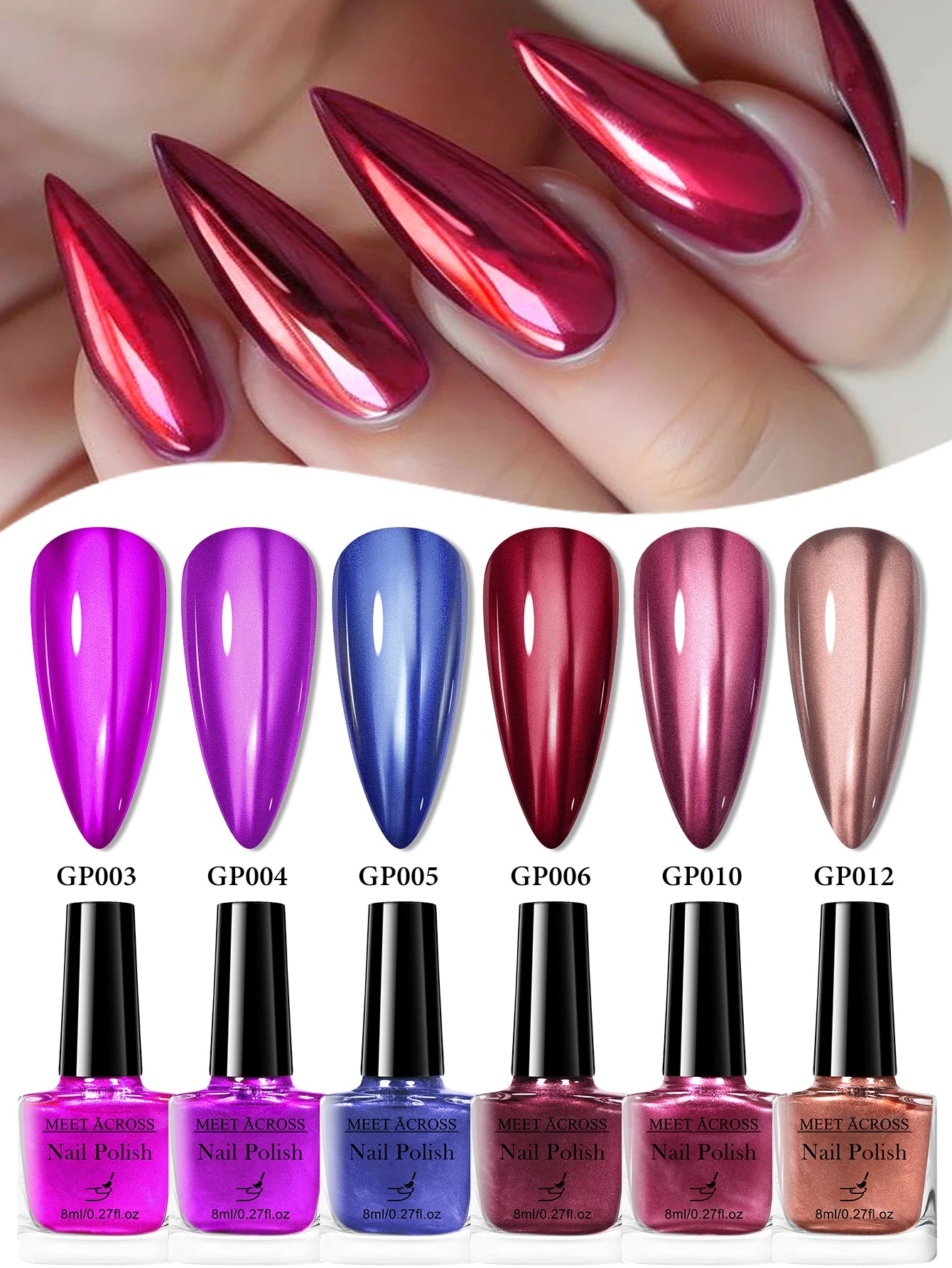 Mirror Metallic Nail Polish Set