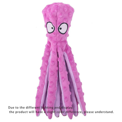 Stuffing-Free Octopus Squeaky Dog Toy
